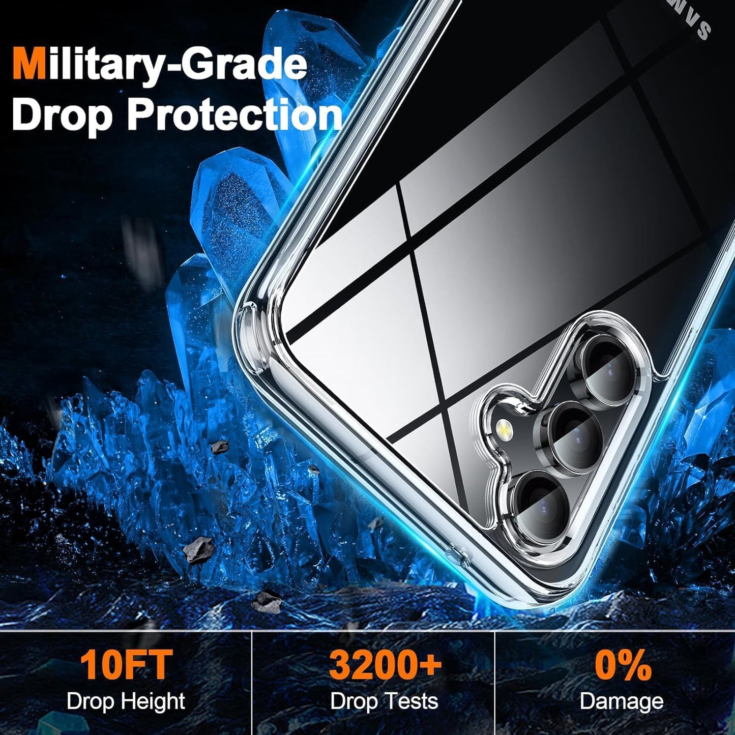 MEZON Galaxy A25 5G Ultra Slim Crystal Clear Premium TPU Gel Back Case – Shock Absorption, Wireless Charging Compatible
