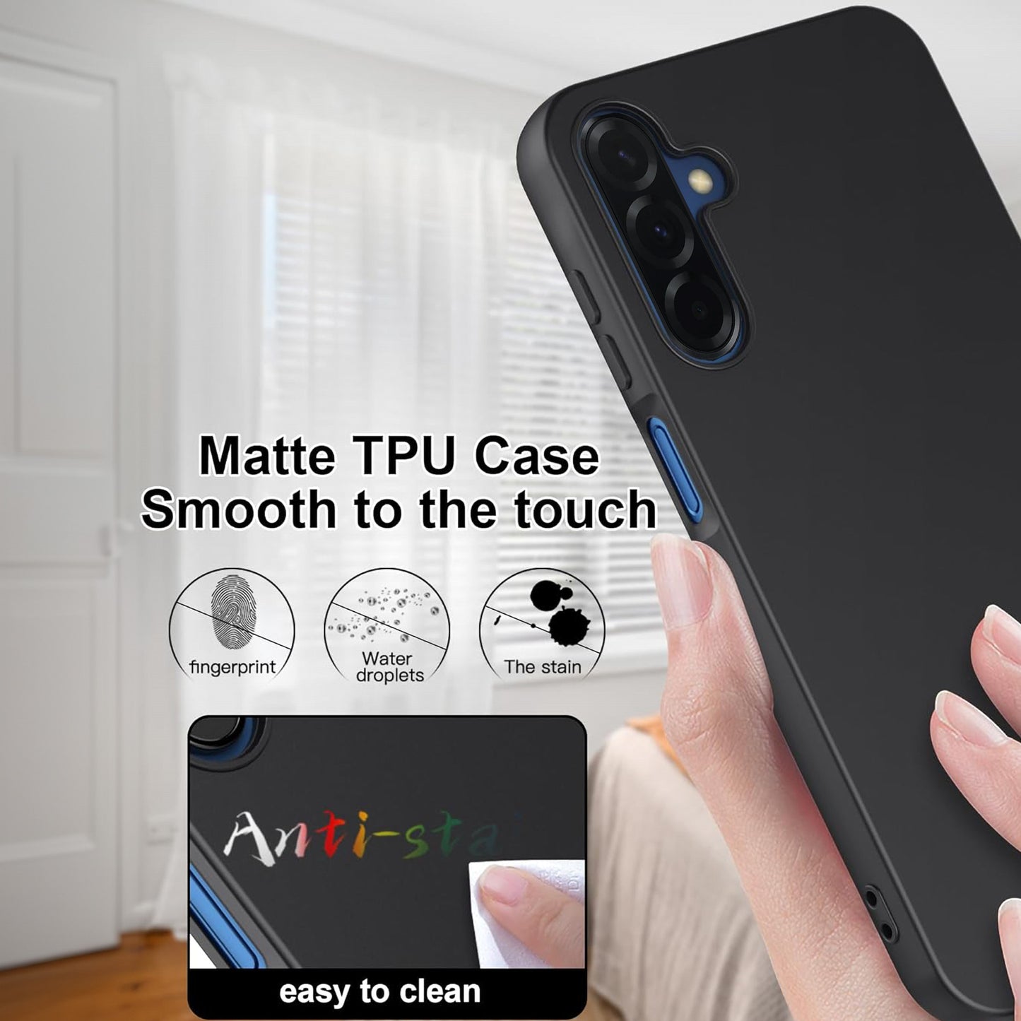 MEZON Samsung Galaxy A26 5G Slim Black Premium TPU Gel Back Case – Shock Absorption (Galaxy A26 5G, Gel Black)