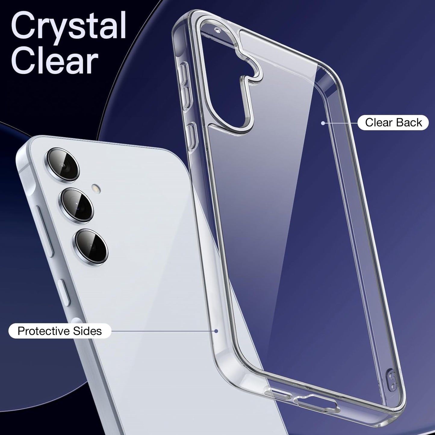 MEZON Galaxy A36 5G Ultra Slim Crystal Clear Premium TPU Gel Back Case – Shock Absorption, Wireless Charging Compatible