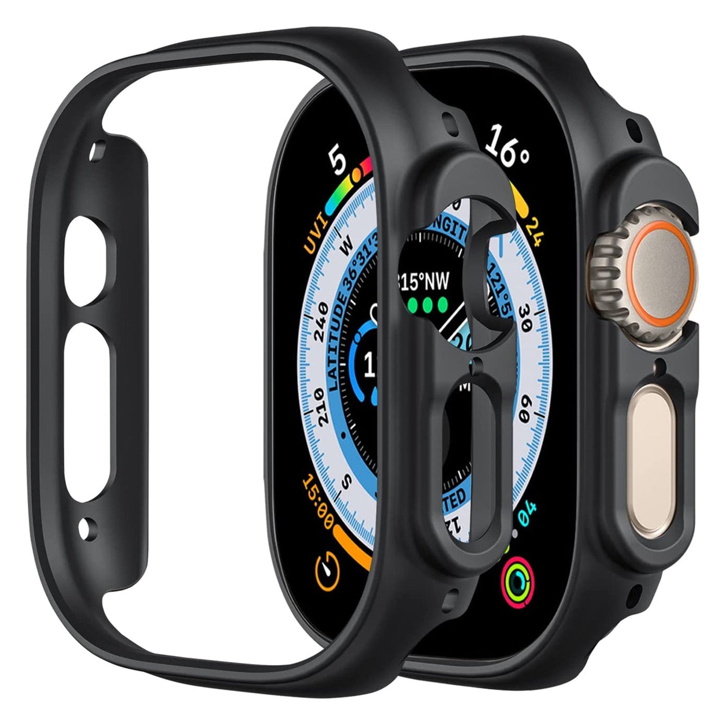 MEZON Premium Black Hard PC Protective Case for Apple Watch Ultra 3 (49mm) – Wireless Charging Compatible