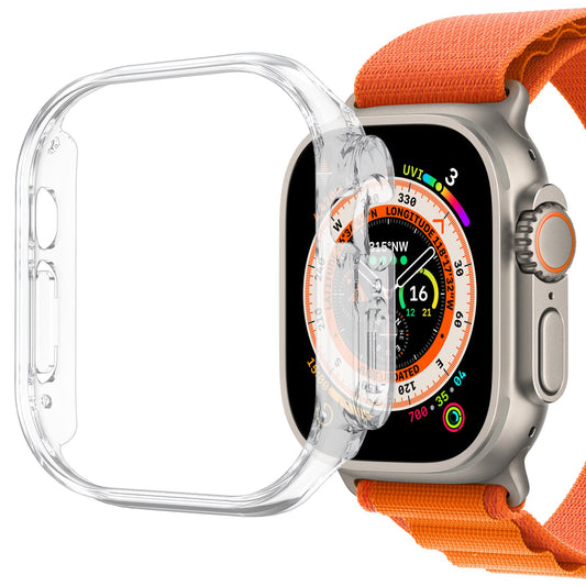 MEZON Premium Crystal Clear Hard PC Protective Case for Apple Watch Ultra 3 (49mm) – Wireless Charging Compatible