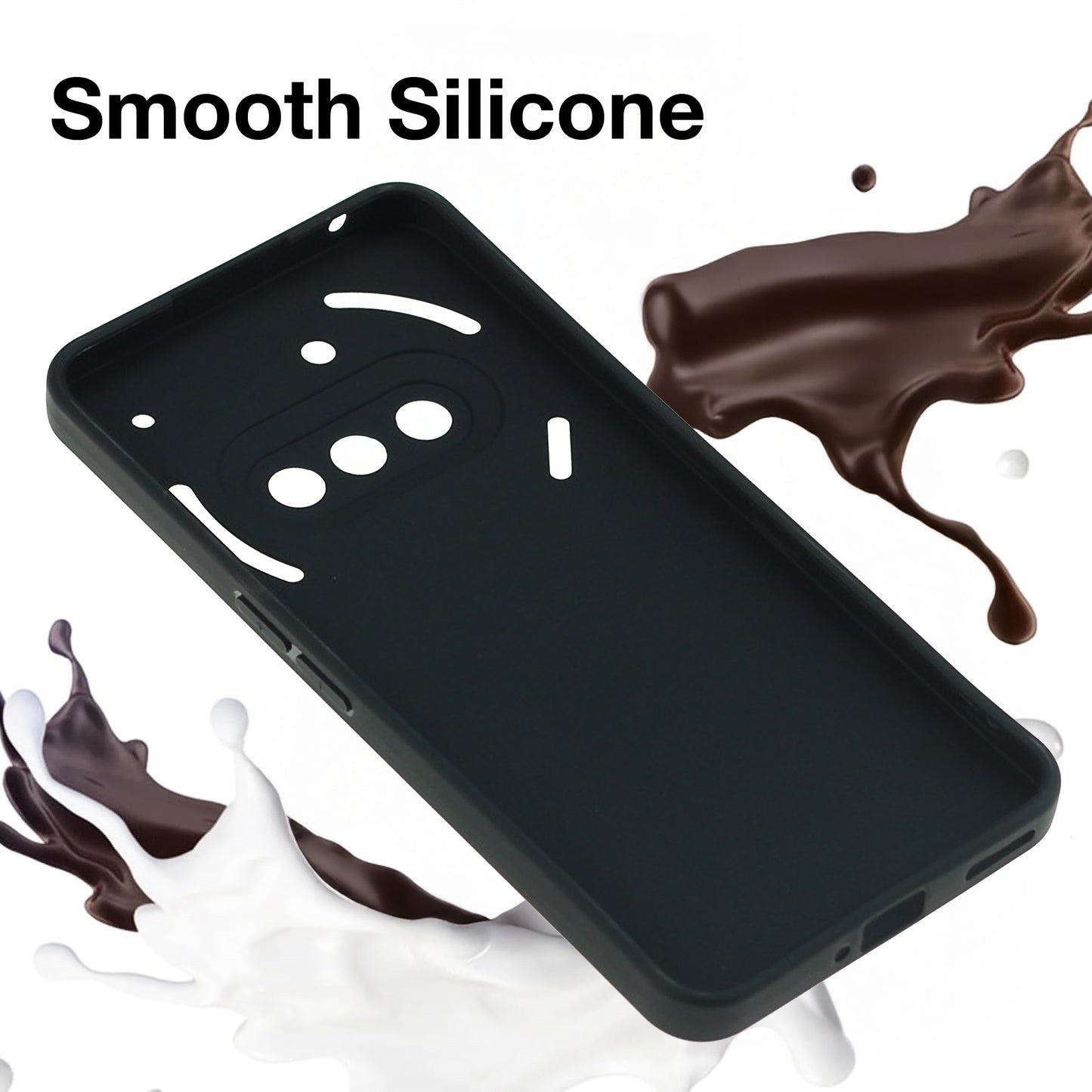 MEZON Nothing Phone (3a) Ultra Slim Black Premium TPU Gel Back Case – Shock Absorption, Wireless Charging Compatible