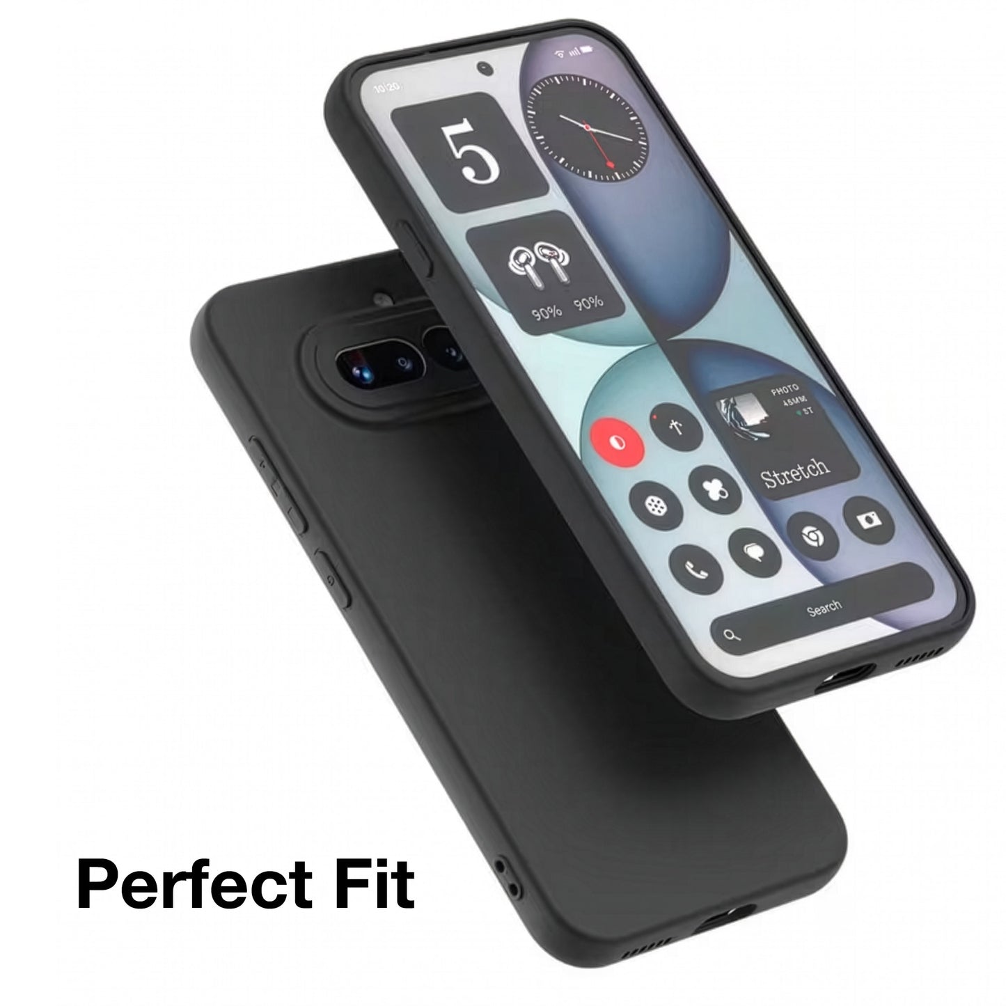 MEZON Nothing Phone (4a) Ultra Slim Black Premium TPU Gel Back Case – Shock Absorption, Wireless Charging Compatible