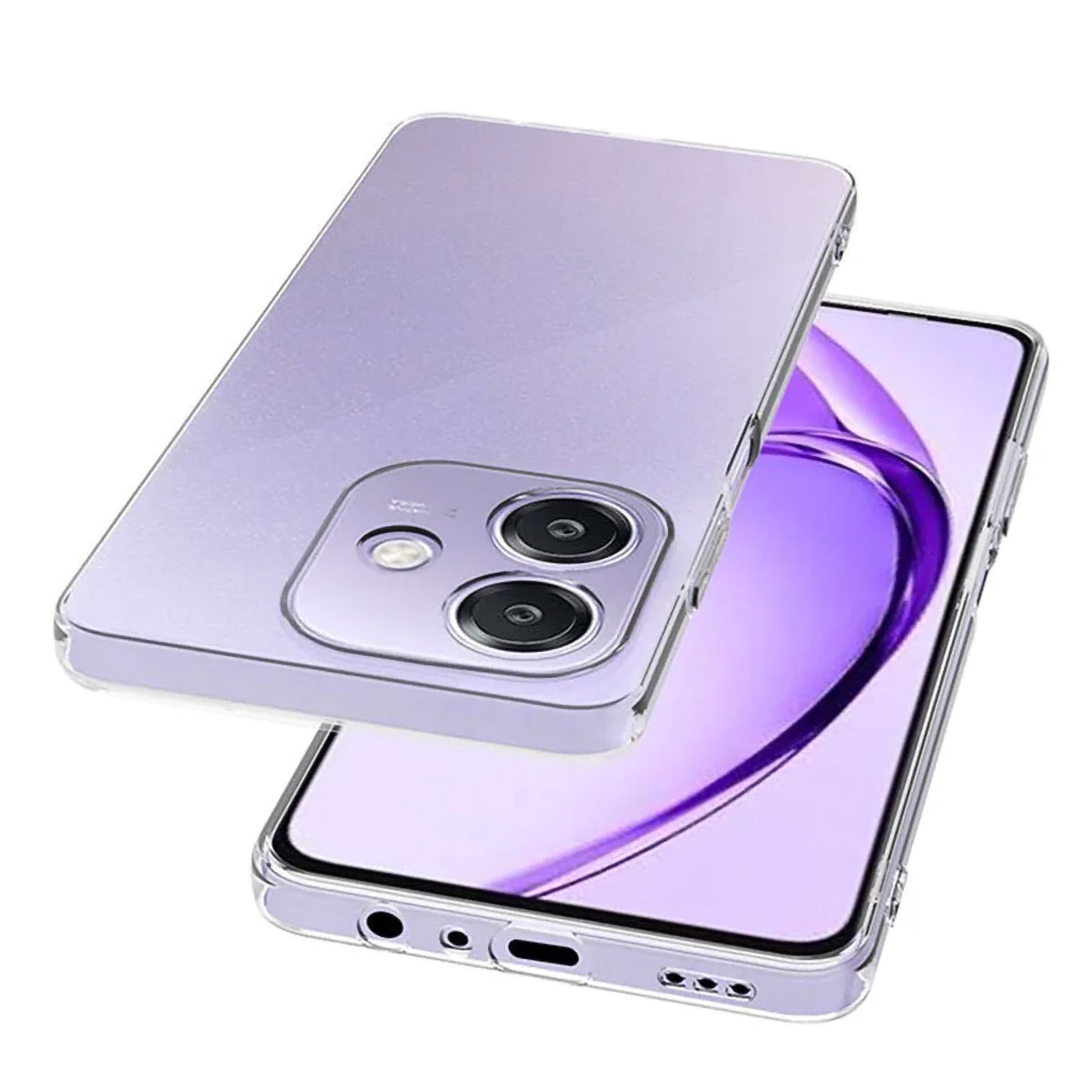 MEZON OPPO A40 4G Ultra Slim Crystal Clear Premium TPU Gel Back Case – Shock Absorption, Wireless Charging Compatible