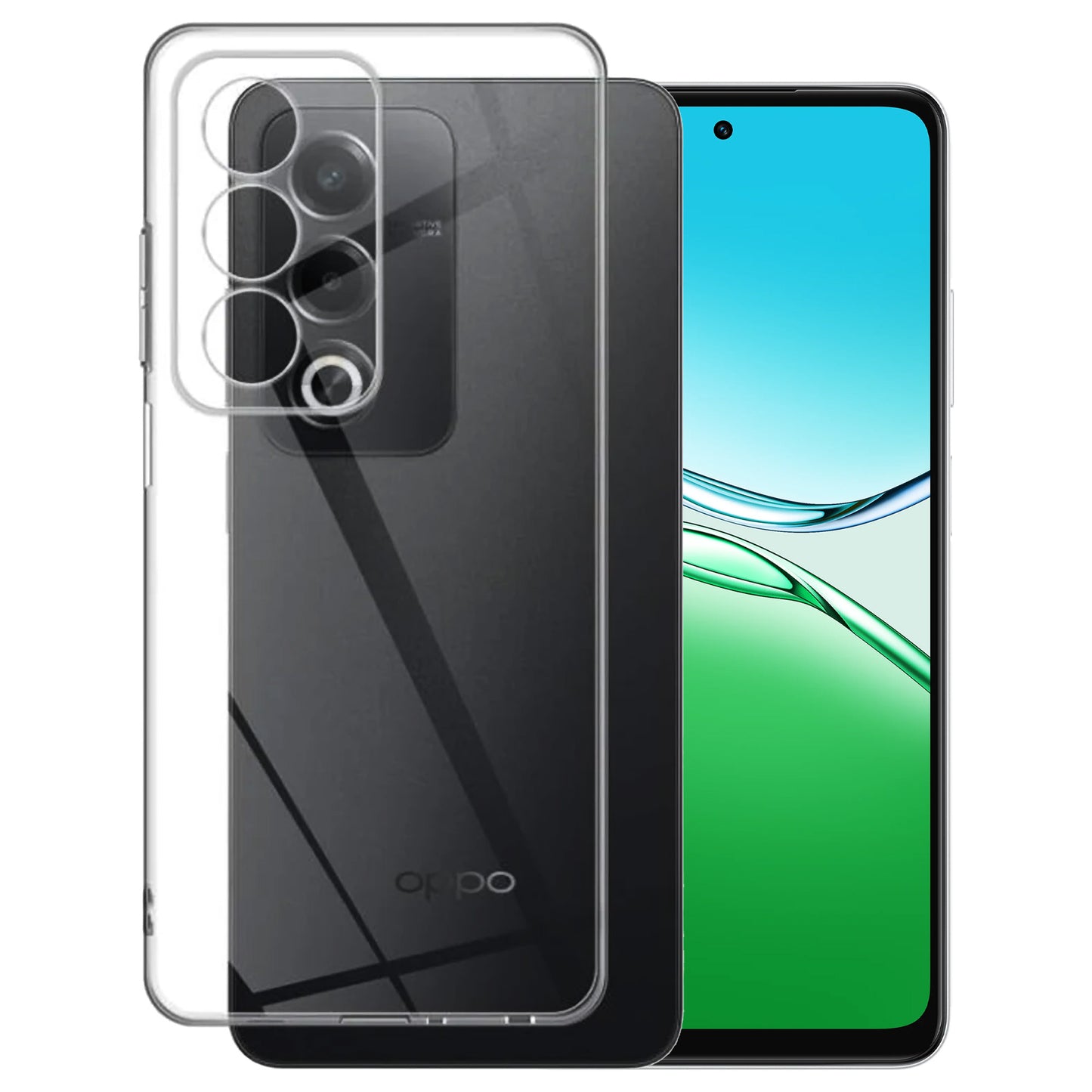 MEZON OPPO A5 5G Ultra Slim Crystal Clear Premium TPU Gel Back Case – Shock Absorption, Wireless Charging Compatible