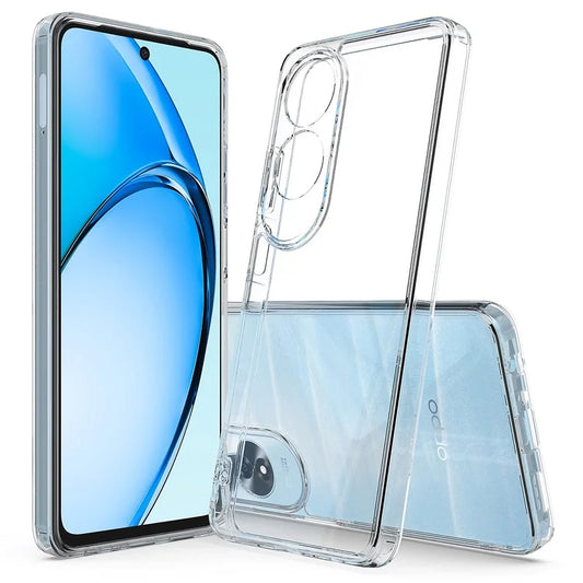 MEZON OPPO A60 4G Ultra Slim Crystal Clear Premium TPU Gel Back Case – Shock Absorption, Wireless Charging Compatible