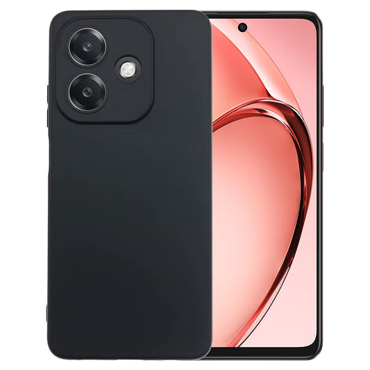 MEZON OPPO A60 5G Ultra Slim Black Premium TPU Gel Back Case – Shock Absorption, Wireless Charging Compatible