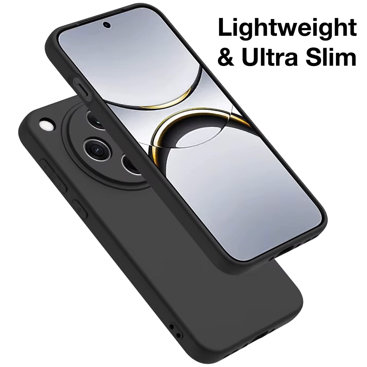 MEZON OPPO Find X8 Pro Ultra Slim Black Premium TPU Gel Back Case – Shock Absorption (OPPO Find X8 Pro, Gel Black)