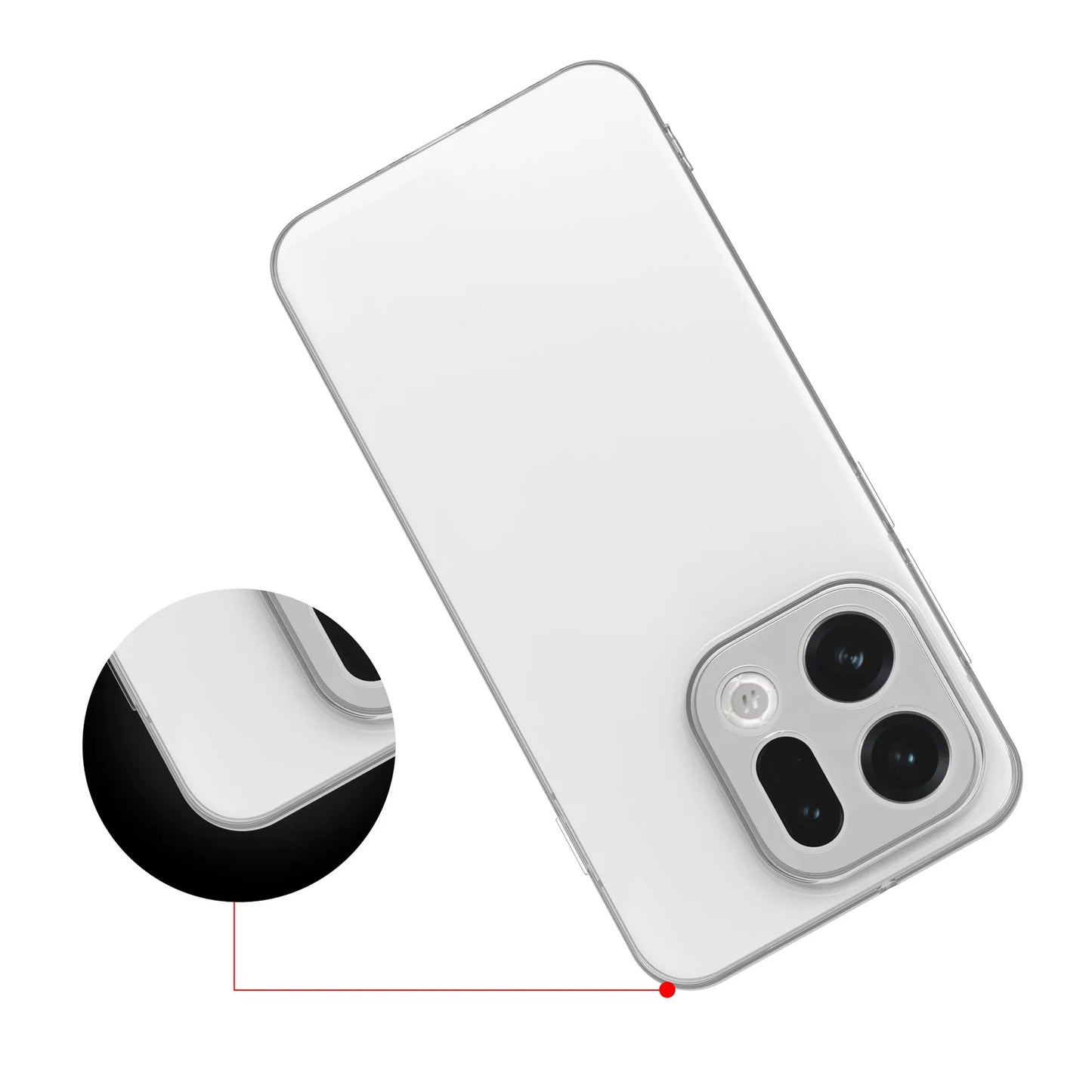 MEZON OPPO Find X9 5G Ultra Slim Crystal Clear Premium TPU Gel Back Case – Shock Absorption, Wireless Charging Compatible