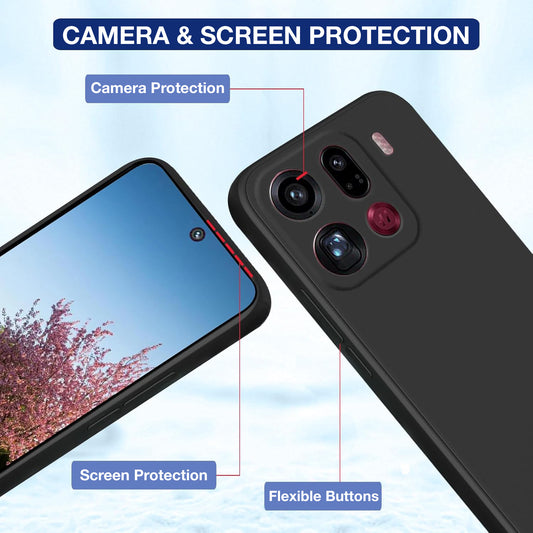 MEZON OPPO Find X9 Pro 5G Ultra Slim Black Premium TPU Gel Back Case – Shock Absorption (OPPO Find X9 Pro 5G, Gel Black)