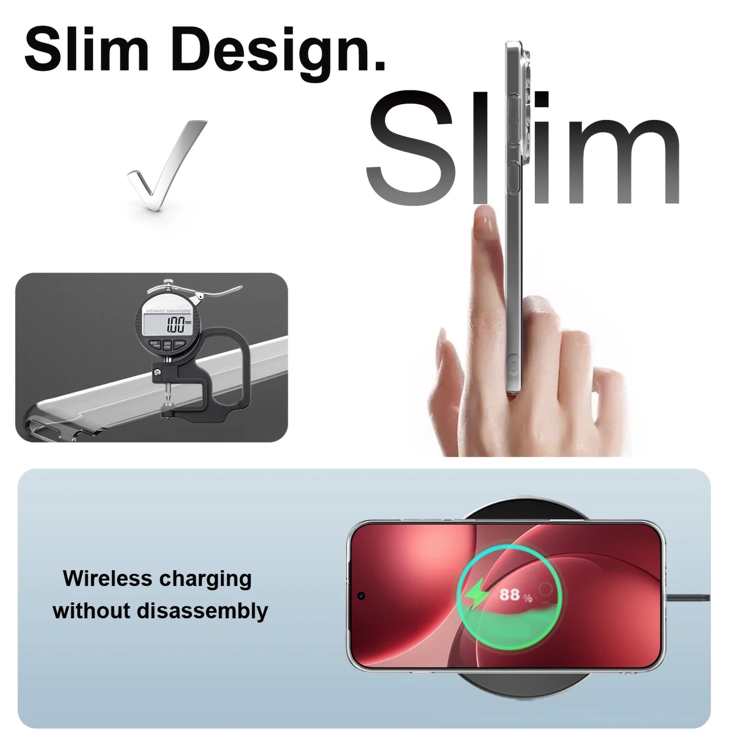 MEZON OPPO Find X9 Pro 5G Ultra Slim Crystal Clear Premium TPU Gel Back Case – Shock Absorption, Wireless Charging Compatible