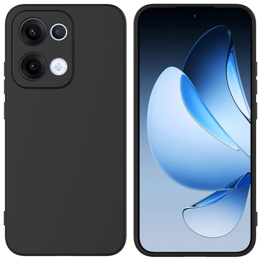 MEZON OPPO Reno13 5G Ultra Slim Black Premium TPU Gel Back Case – Shock Absorption (OPPO Reno13 5G, Gel Black)