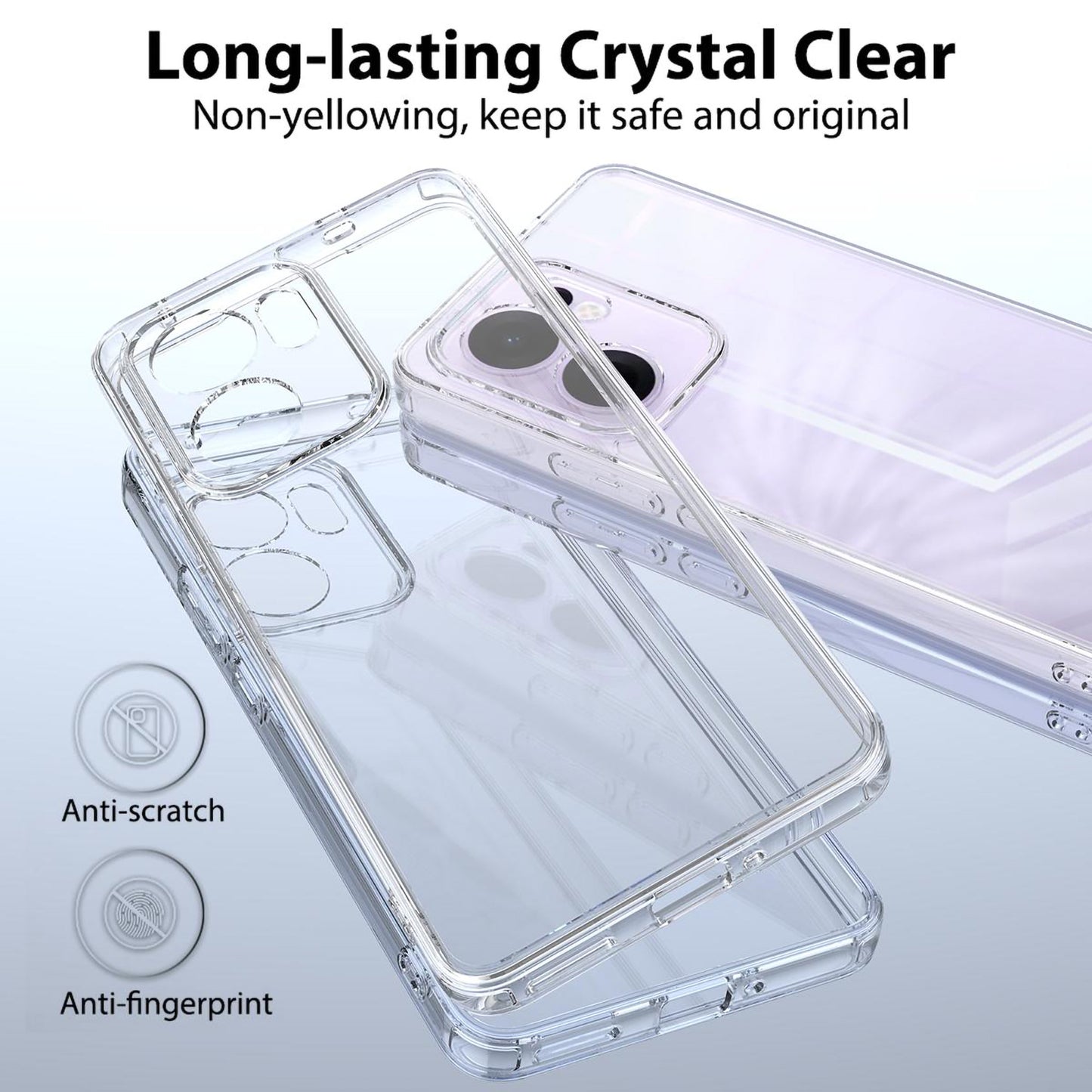MEZON OPPO Reno13 F 5G Ultra Slim Crystal Clear Premium TPU Gel Back Case – Shock Absorption, Wireless Charging Compatible