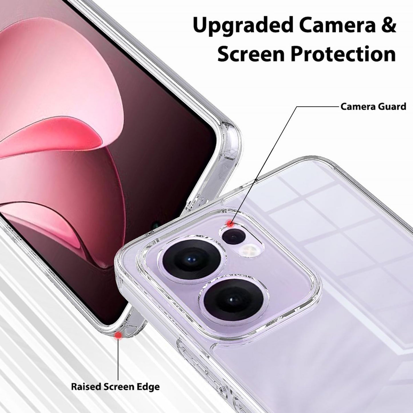 MEZON OPPO Reno13 F 5G Ultra Slim Crystal Clear Premium TPU Gel Back Case – Shock Absorption, Wireless Charging Compatible
