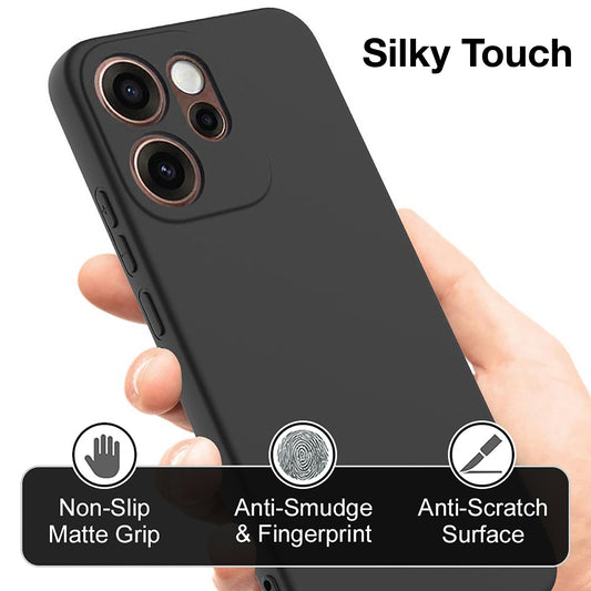 MEZON OPPO Reno15 Pro 5G Ultra Slim Black Premium TPU Gel Back Case – Shock Absorption (OPPO Reno15 Pro 5G, Gel Black)