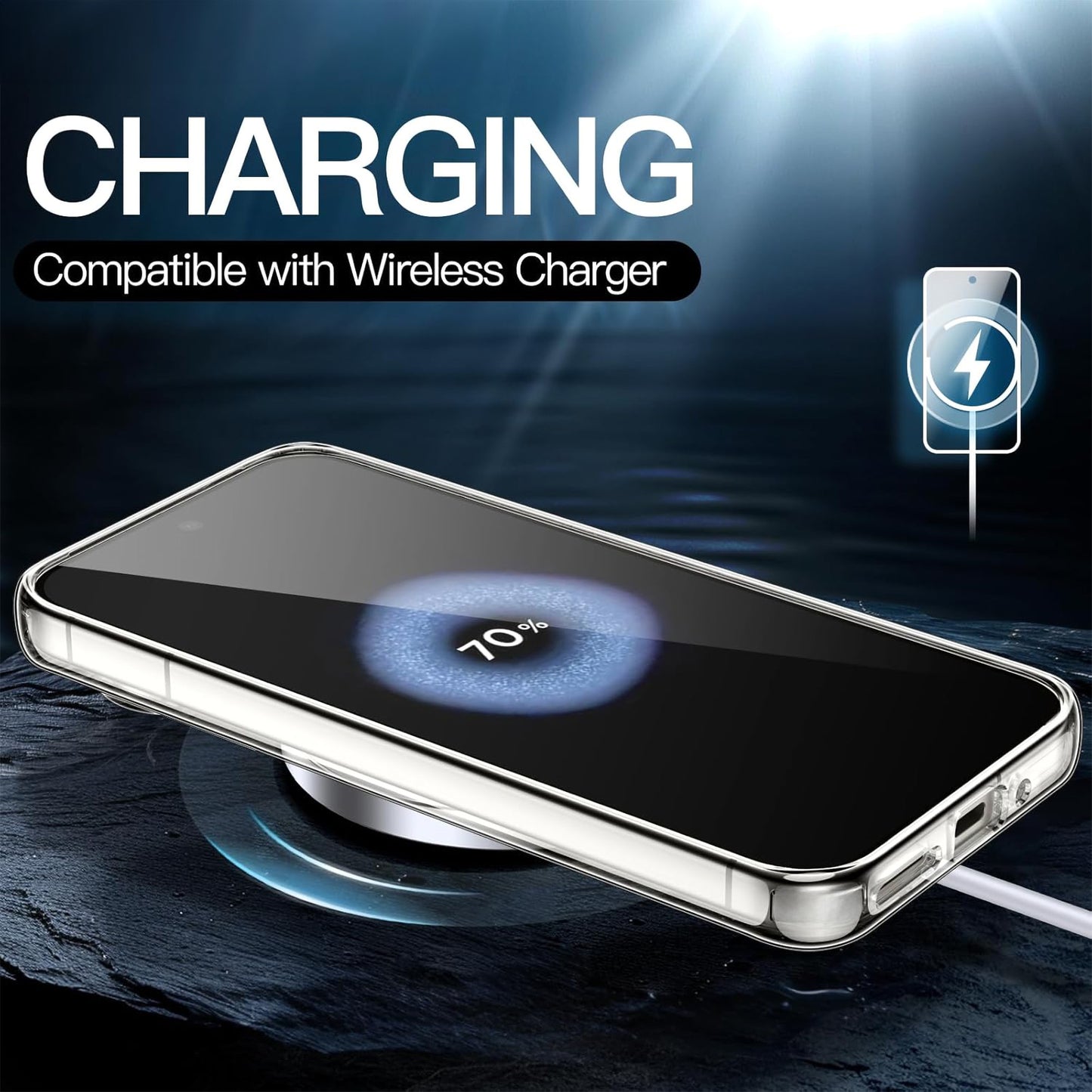 MEZON Google Pixel 10 Pro XL Slim Premium Crystal Clear TPU Gel Back Case – Wireless Charging Compatible