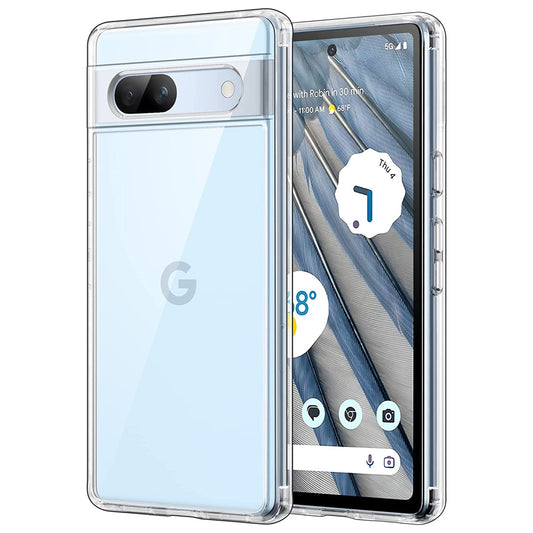 MEZON Google Pixel 7a (6.1") Ultra Slim Premium Crystal Clear TPU Gel Back Case – Wireless Charging Compatible