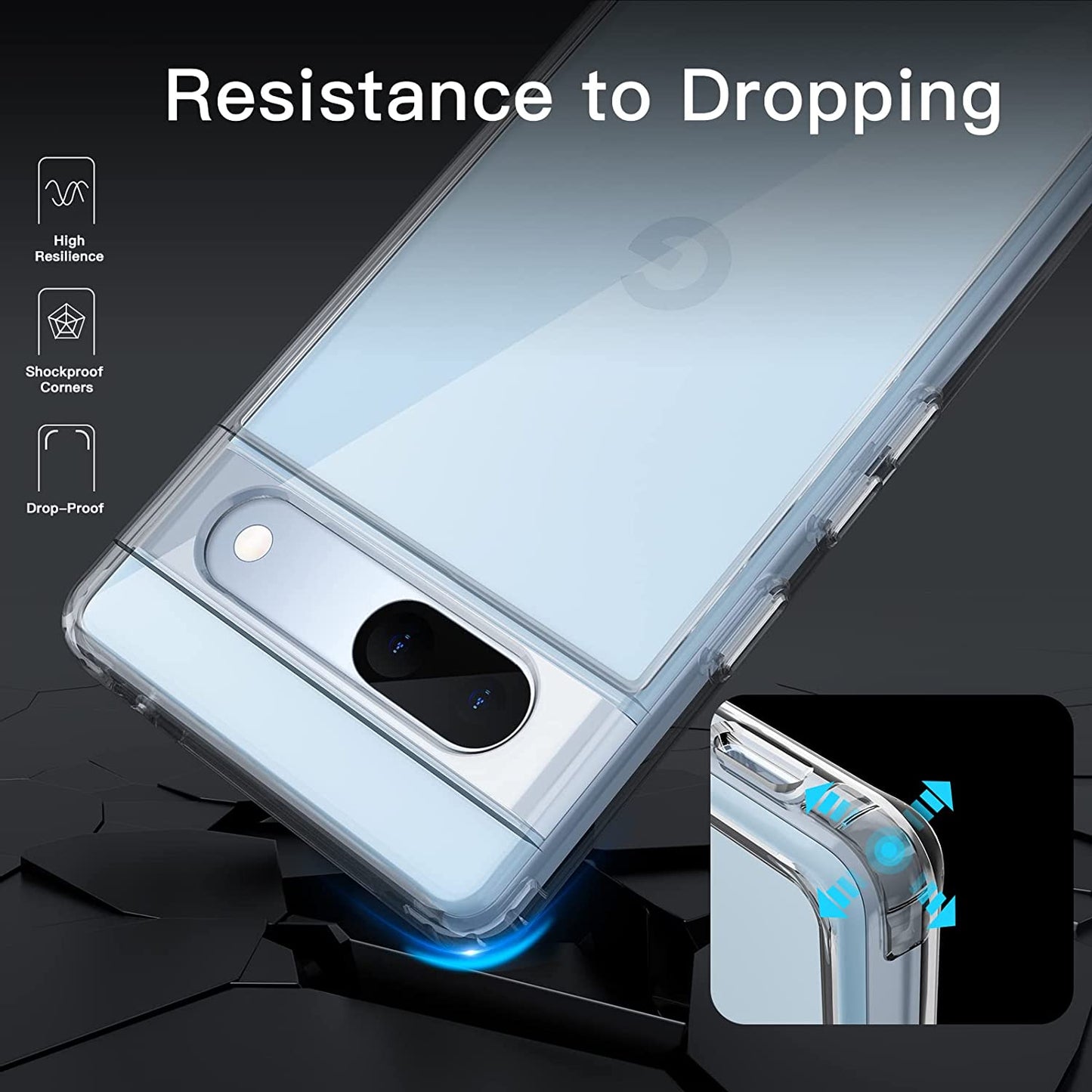 MEZON Google Pixel 7a (6.1") Ultra Slim Premium Crystal Clear TPU Gel Back Case – Wireless Charging Compatible