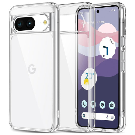 MEZON Google Pixel 8 (6.2") Ultra Slim Premium Crystal Clear TPU Gel Back Case – Wireless Charging Compatible