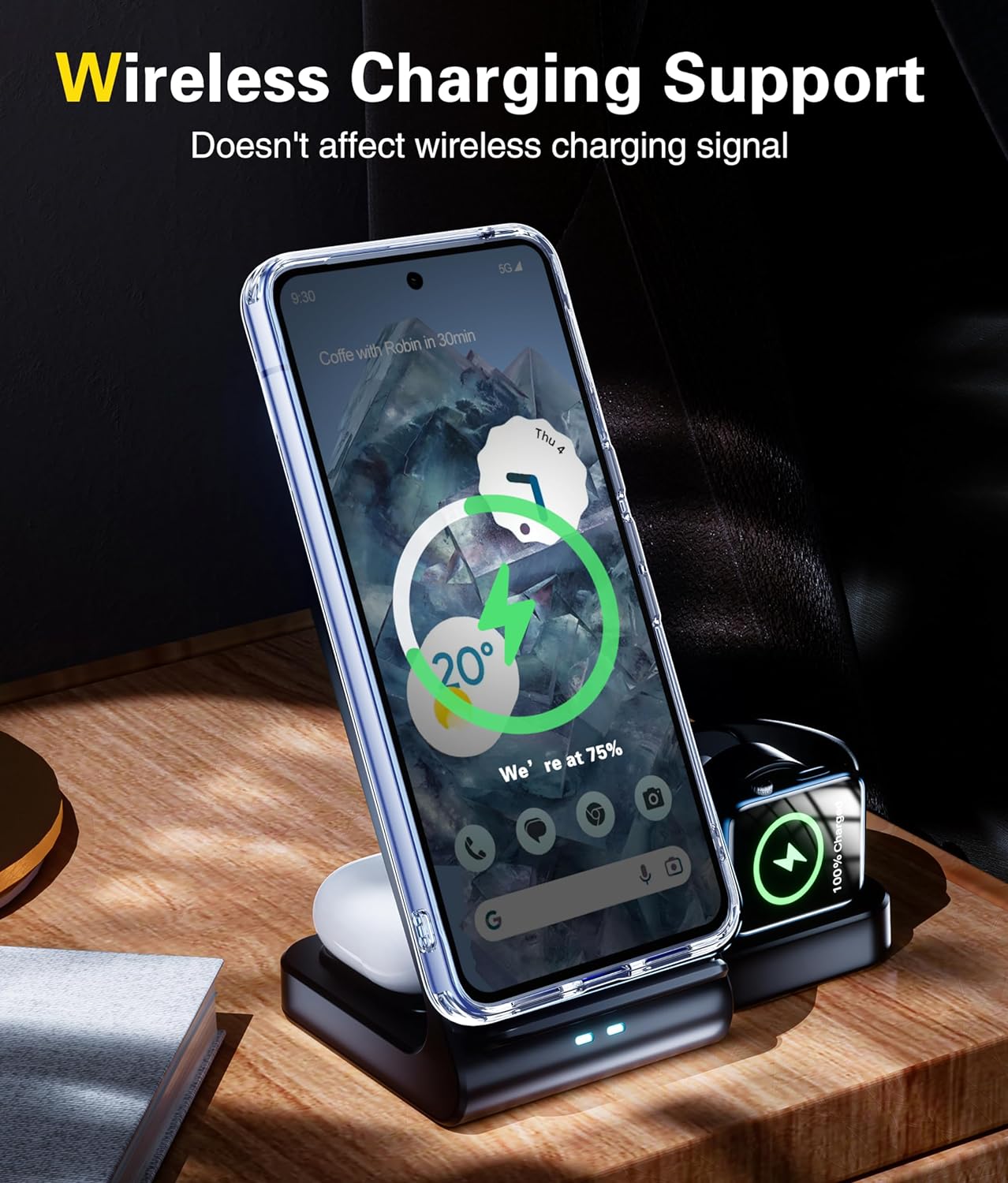 MEZON Google Pixel 8 Pro (6.7") Ultra Slim Premium Crystal Clear TPU Gel Back Case – Wireless Charging Compatible
