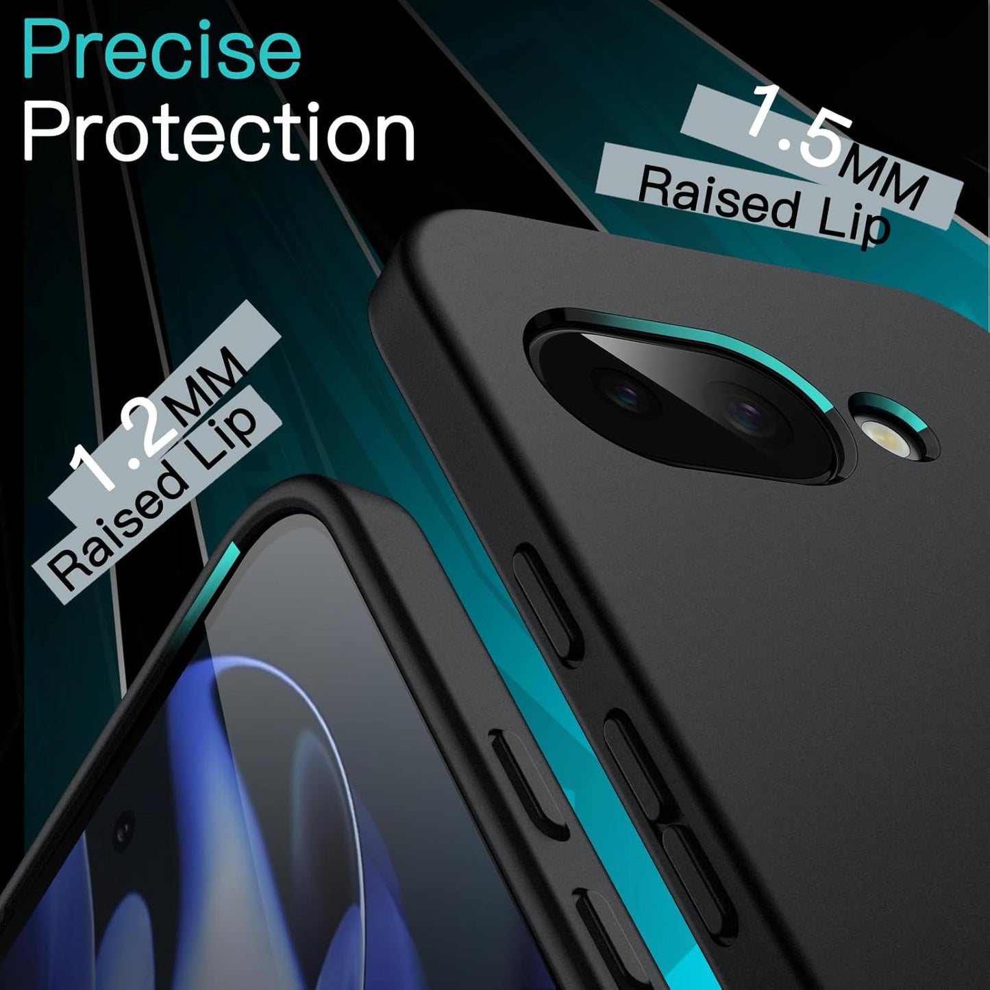MEZON Google Pixel 9a Slim Black Premium TPU Gel Back Case – Shock Absorption (Pixel 9a, Gel Black)
