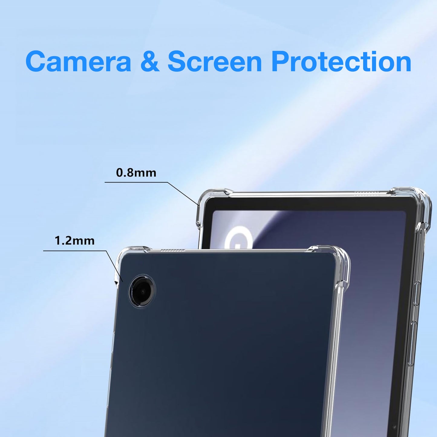 MEZON Samsung Galaxy Tab A9+ (11") Premium Thin Transparent Clear TPU Gel Case (SM-X210, X216)