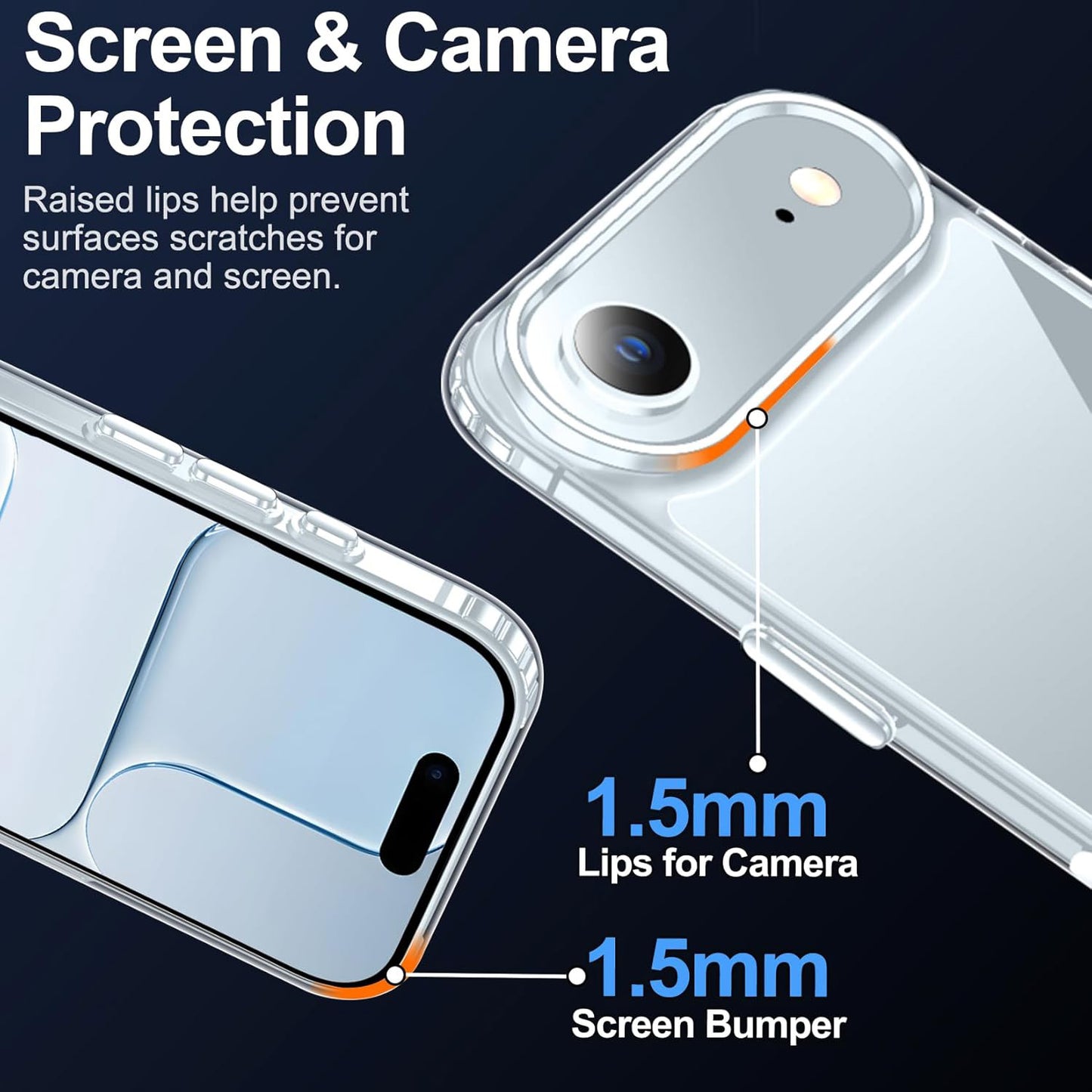 MEZON Crystal Clear Case for Apple iPhone 17 Air (6.5") Ultra Slim Premium TPU Gel – Magsafe Wireless Charging Compatible