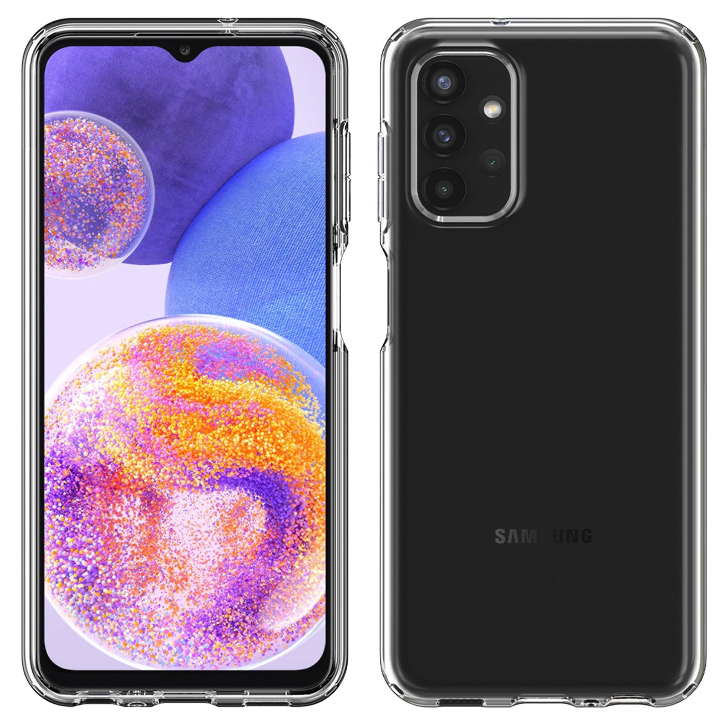 MEZON Galaxy A23 Ultra Slim Crystal Clear Premium TPU Gel Back Case – Shock Absorption, Wireless Charging Compatible