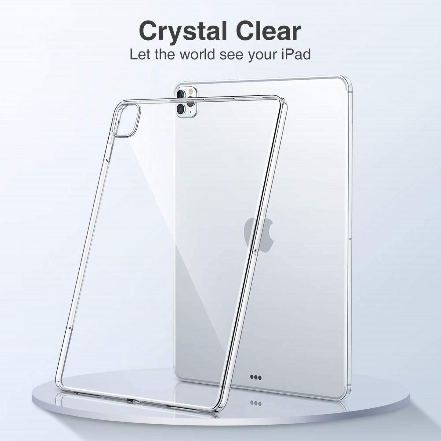 MEZON Apple iPad Pro 11" M2 (2022) Crystal Clear Transparent Ultra Slim Soft TPU Gel Back Case Keyboard Compatible