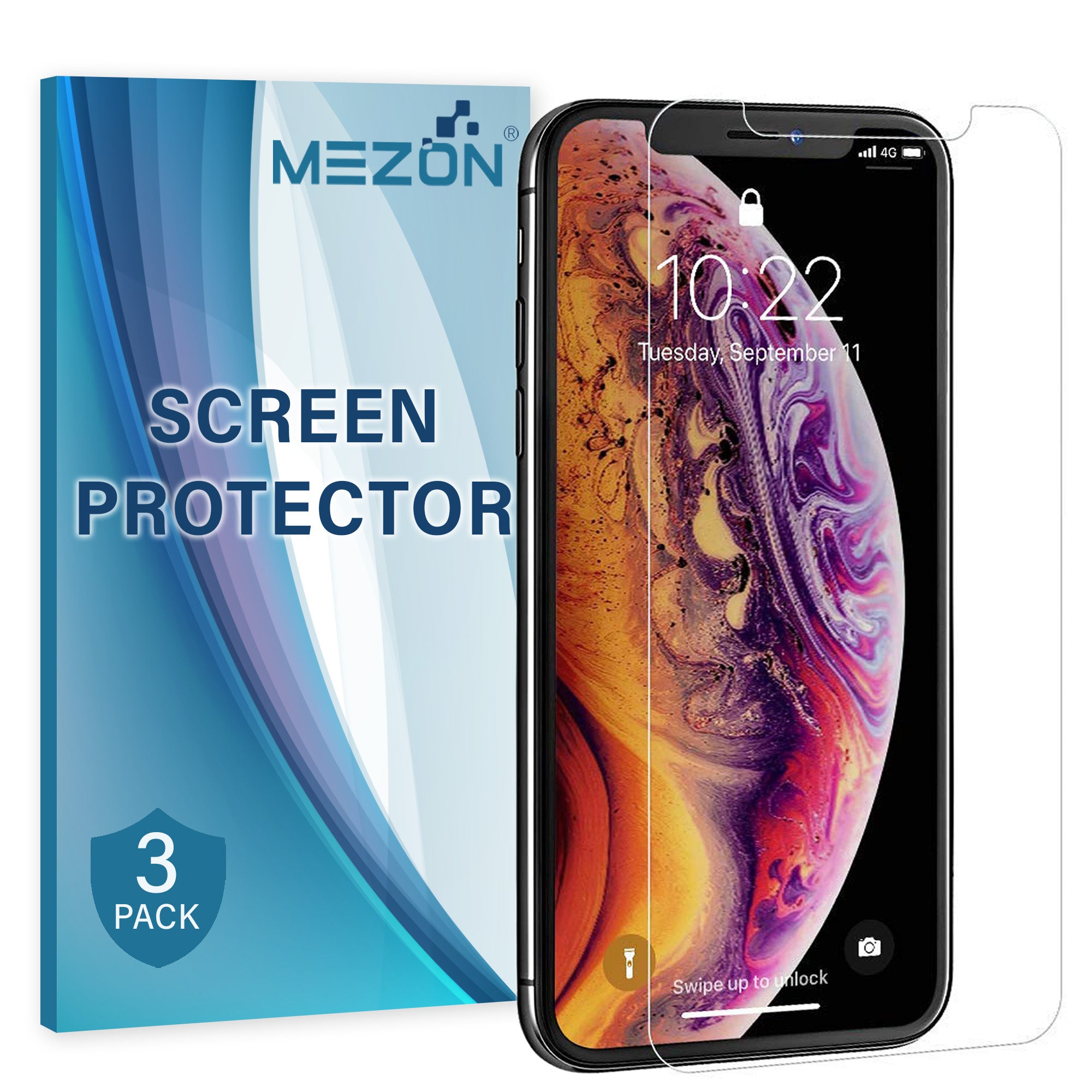 3 Pack MEZON Apple iPhone XS 5.8 Anti Glare Matte Screen Protecto