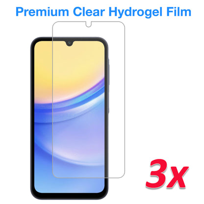 [3 Pack] MEZON Samsung Galaxy A15 5G Premium Hydrogel Clear Edge-to-Edge Full Coverage Screen Protector Fingerprint Sensor Film