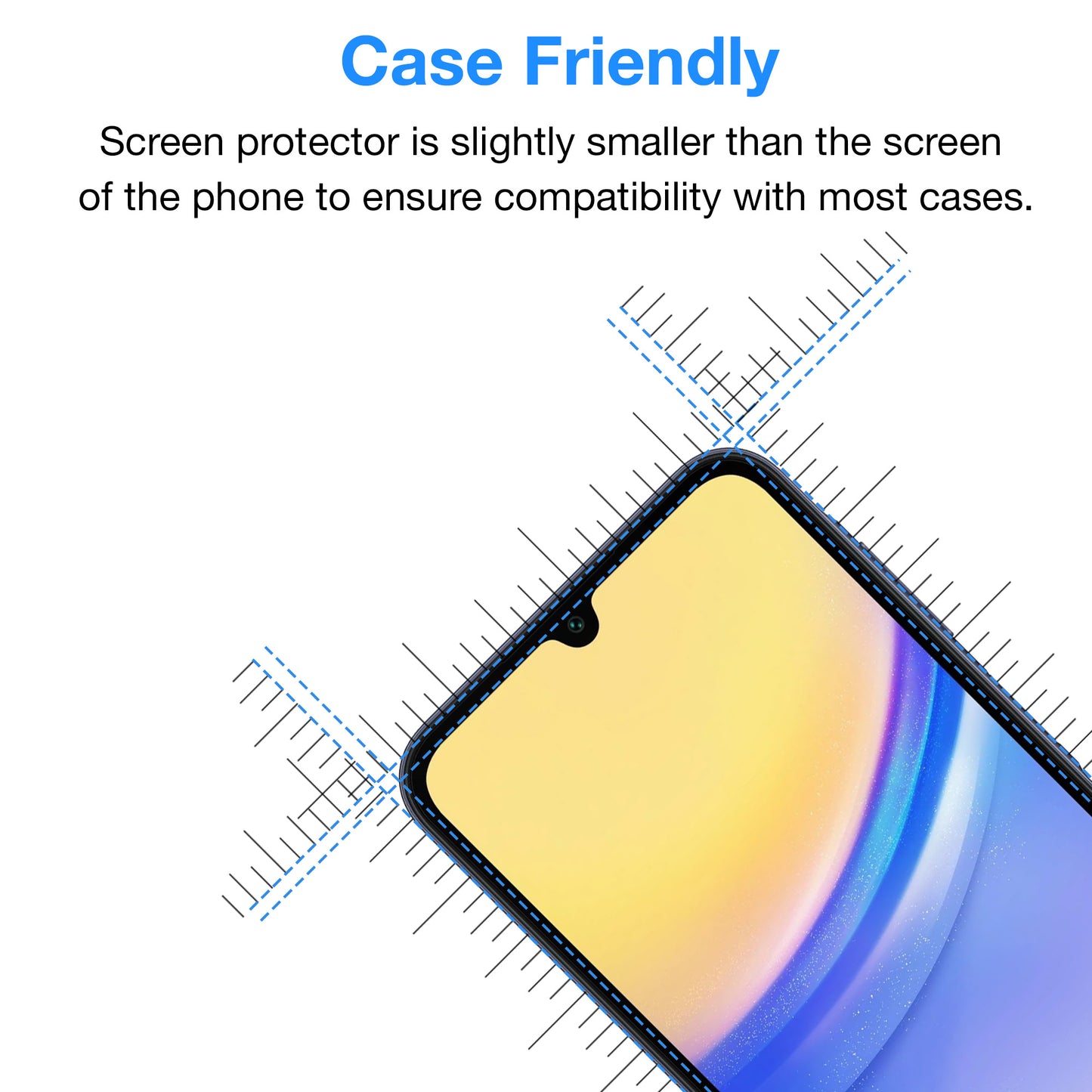 [3 Pack] MEZON Samsung Galaxy A15 5G Ultra Clear Screen Protector Case Friendly Film (Galaxy A15 5G, Clear)