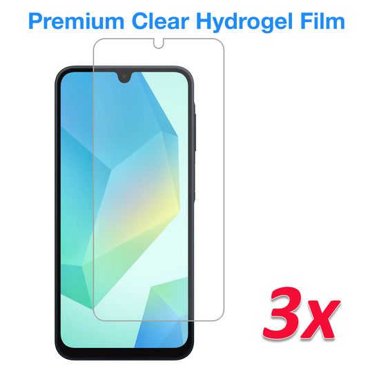 [3 Pack] MEZON Samsung Galaxy A16 5G Premium Hydrogel Clear Edge-to-Edge Full Coverage Screen Protector Fingerprint Sensor Film