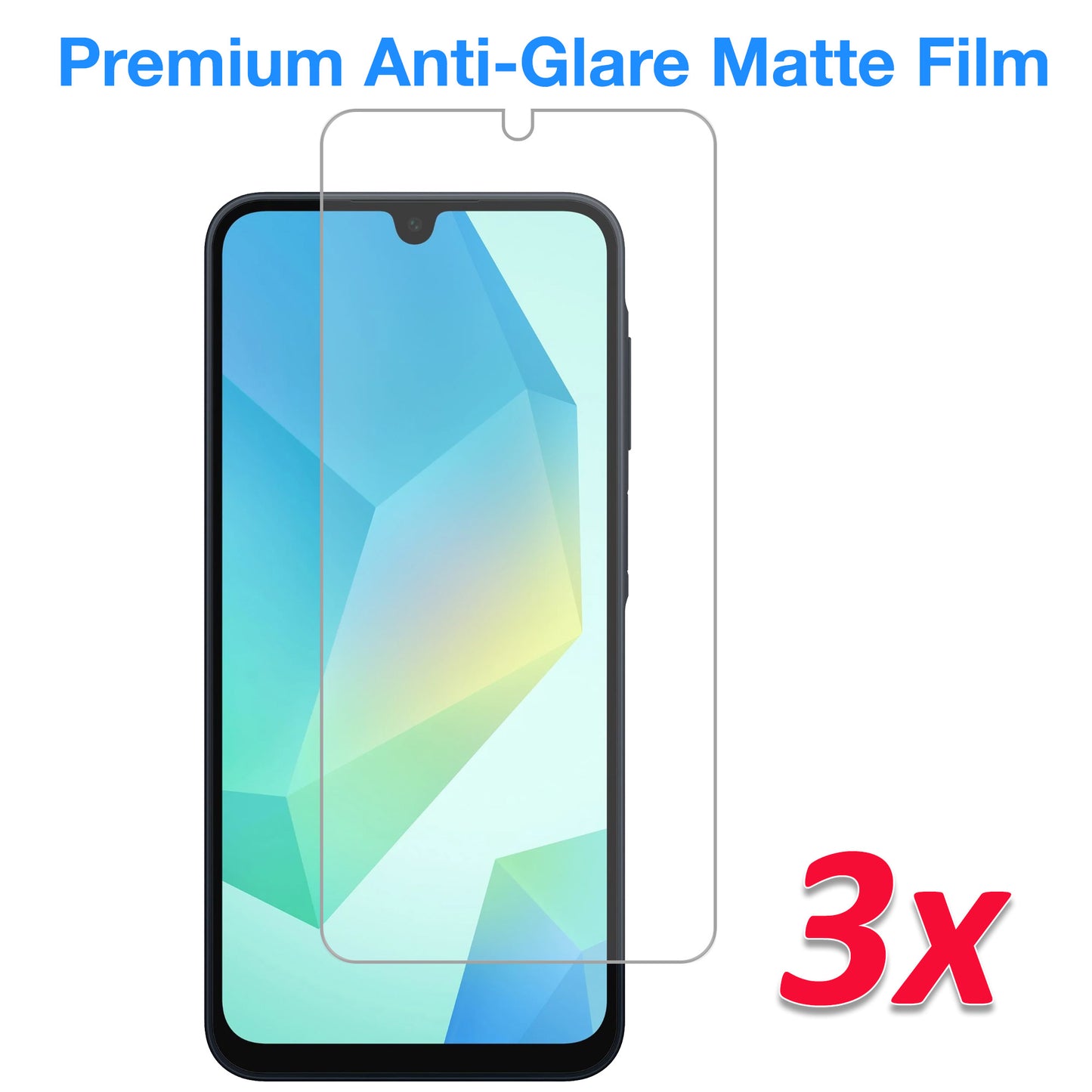 [3 Pack] MEZON Samsung Galaxy A16 5G Anti-Glare Matte Screen Protector Case Friendly Film (Galaxy A16 5G, Matte)