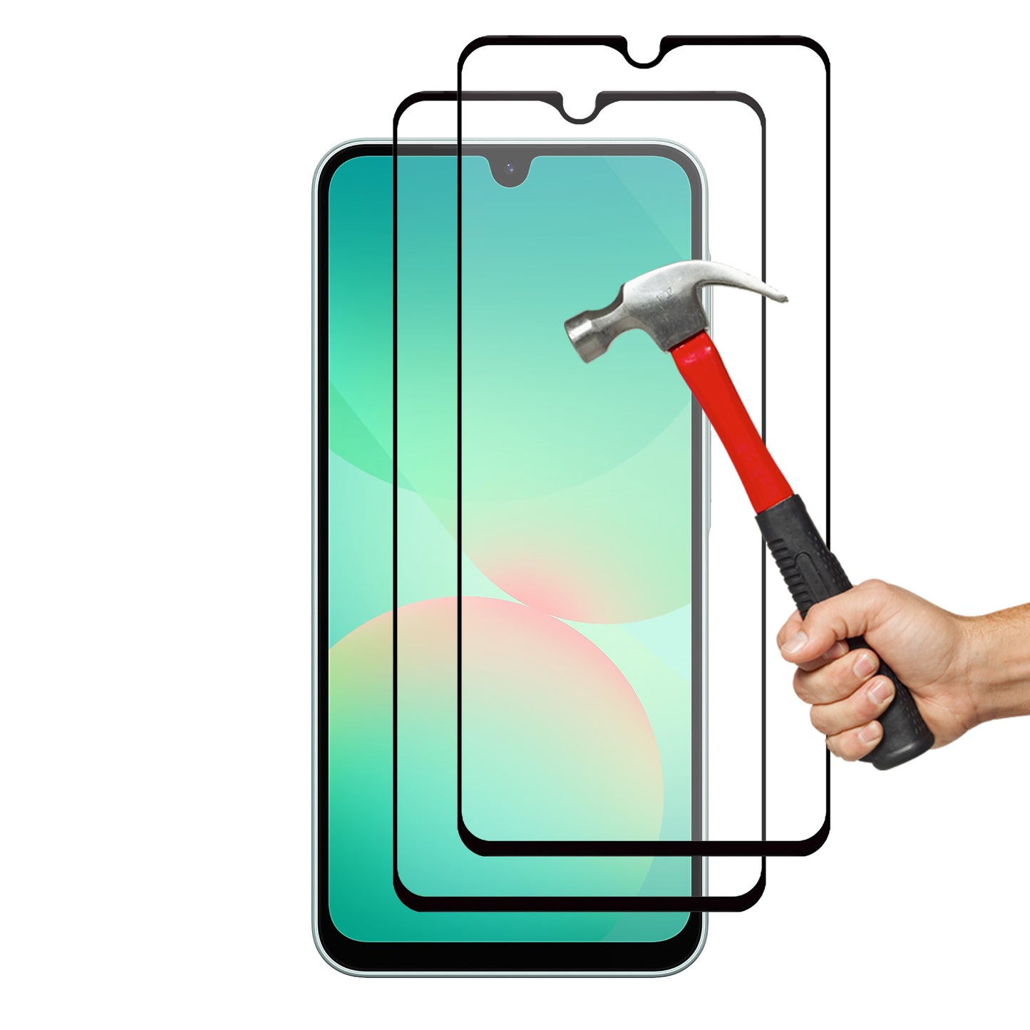 [2 Pack] MEZON Full Coverage Samsung Galaxy A17 4G Tempered Glass Crystal Clear Premium 9H HD Screen Protectors