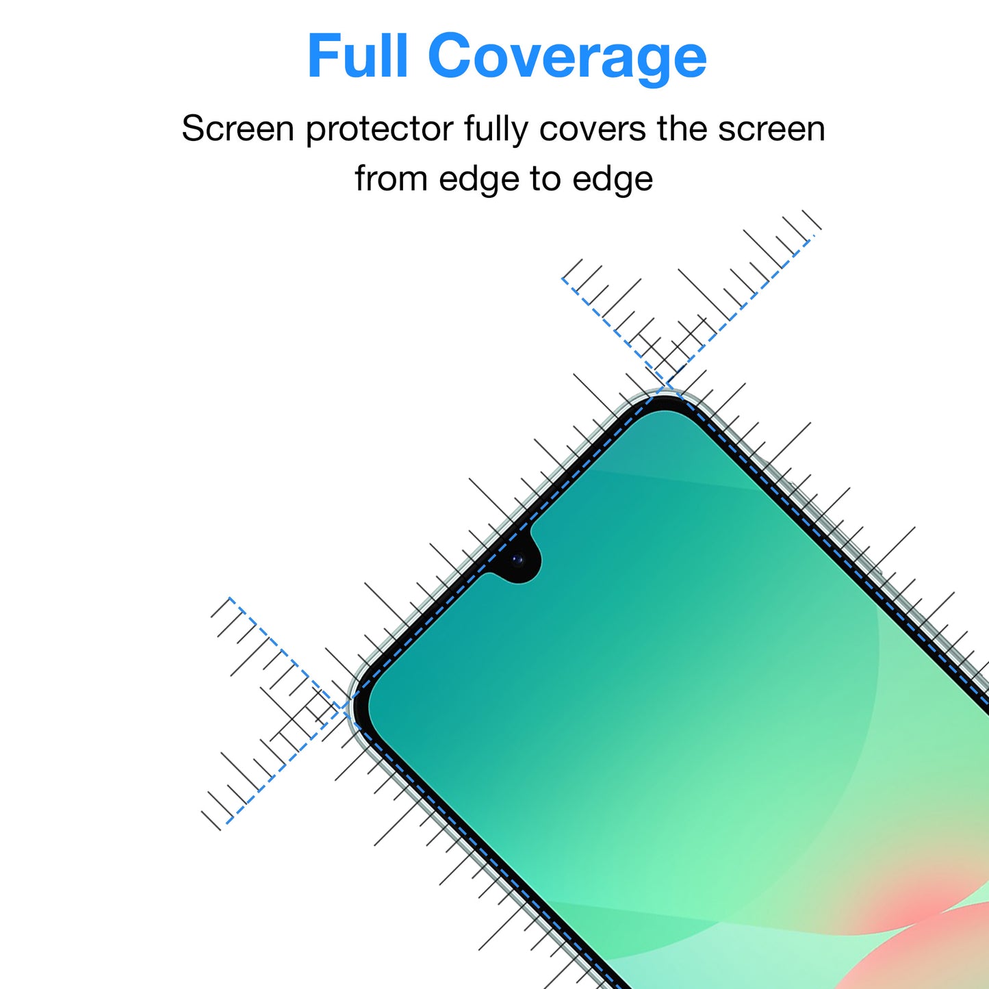[2 Pack] MEZON Full Coverage Samsung Galaxy A17 4G Tempered Glass Crystal Clear Premium 9H HD Screen Protectors