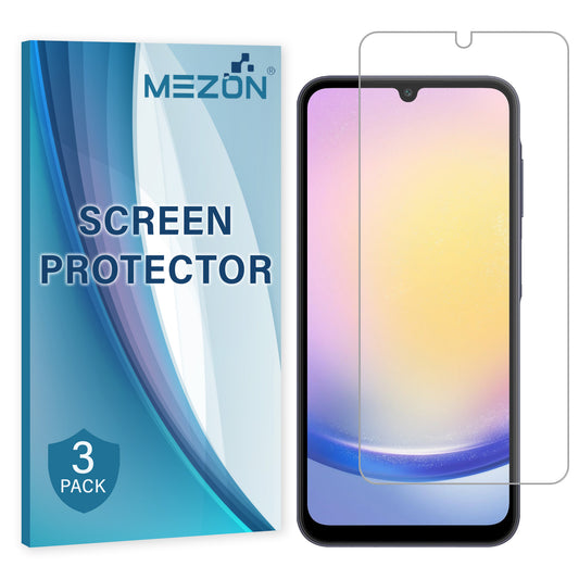 [3 Pack] MEZON Samsung Galaxy A25 5G Premium Hydrogel Clear Edge-to-Edge Full Coverage Screen Protector Fingerprint Sensor Film