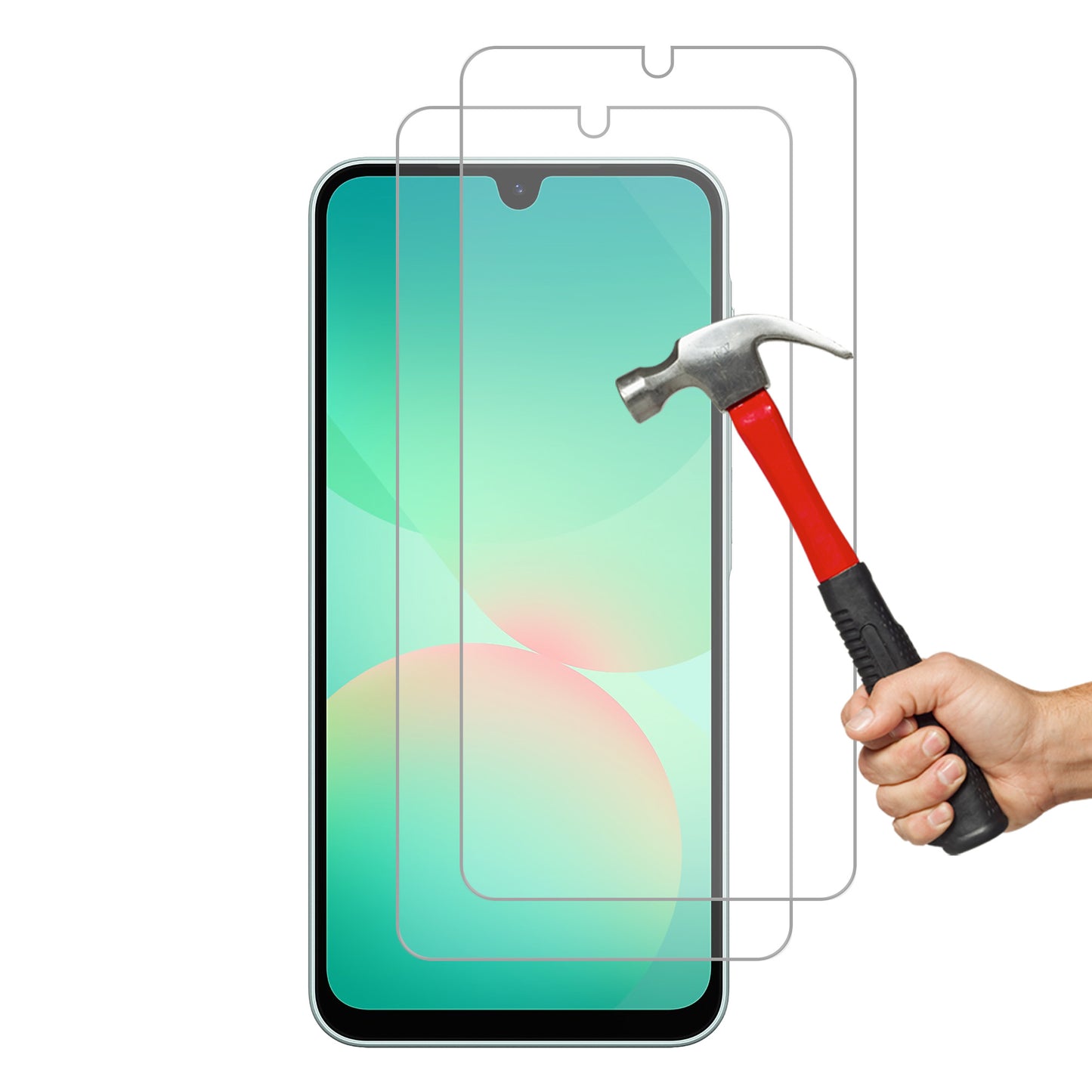 [2 Pack] MEZON Samsung Galaxy A26 5G Tempered Glass Crystal Clear Premium 9H HD Case Friendly Screen Protector (Galaxy A26 5G, 9H)