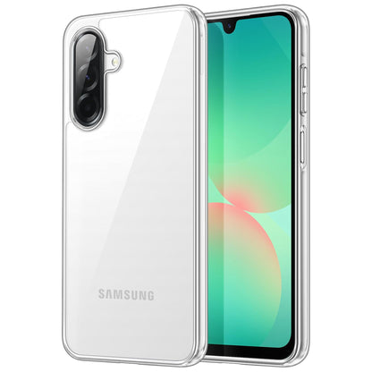 MEZON Galaxy A26 5G Ultra Slim Crystal Clear Premium TPU Gel Back Case – Shock Absorption, Wireless Charging Compatible