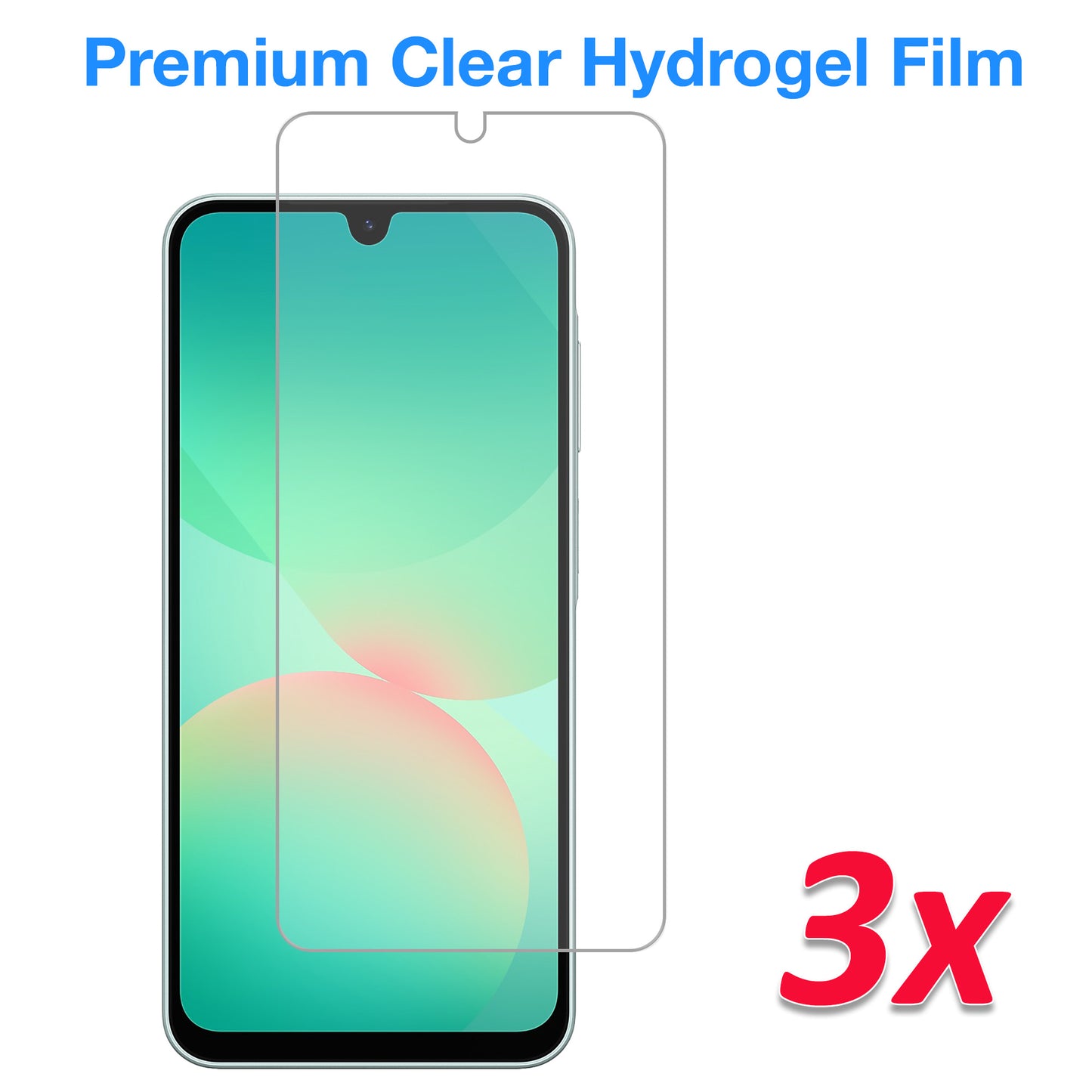 [3 Pack] MEZON Samsung Galaxy A26 5G Premium Hydrogel Clear Edge-to-Edge Full Coverage Screen Protector Fingerprint Sensor Film