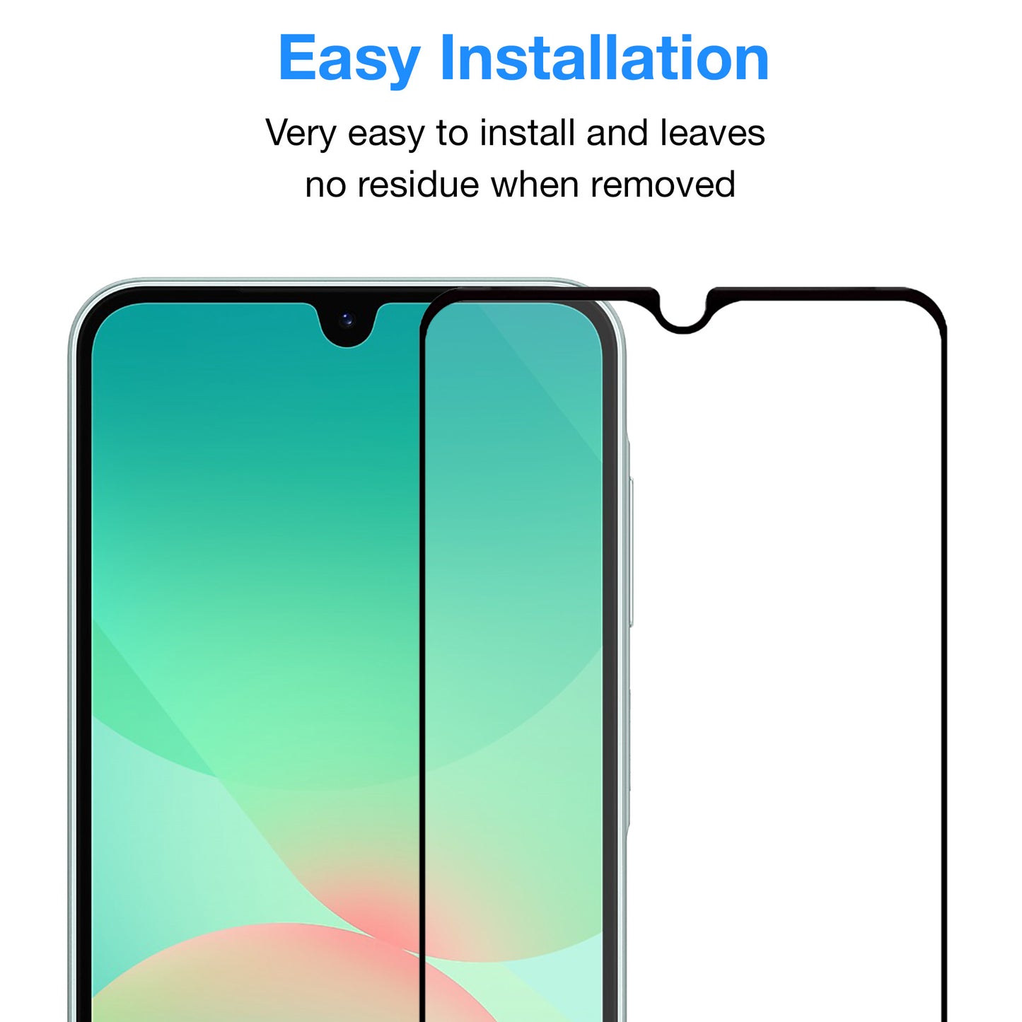 [2 Pack] MEZON Full Coverage Samsung Galaxy A26 5G Tempered Glass Crystal Clear Premium 9H HD Screen Protector