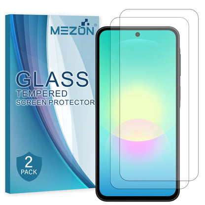 [2 Pack] MEZON Samsung Galaxy A27 5G Tempered Glass Crystal Clear Premium 9H HD Case Friendly Screen Protector (Galaxy A27 5G, 9H)
