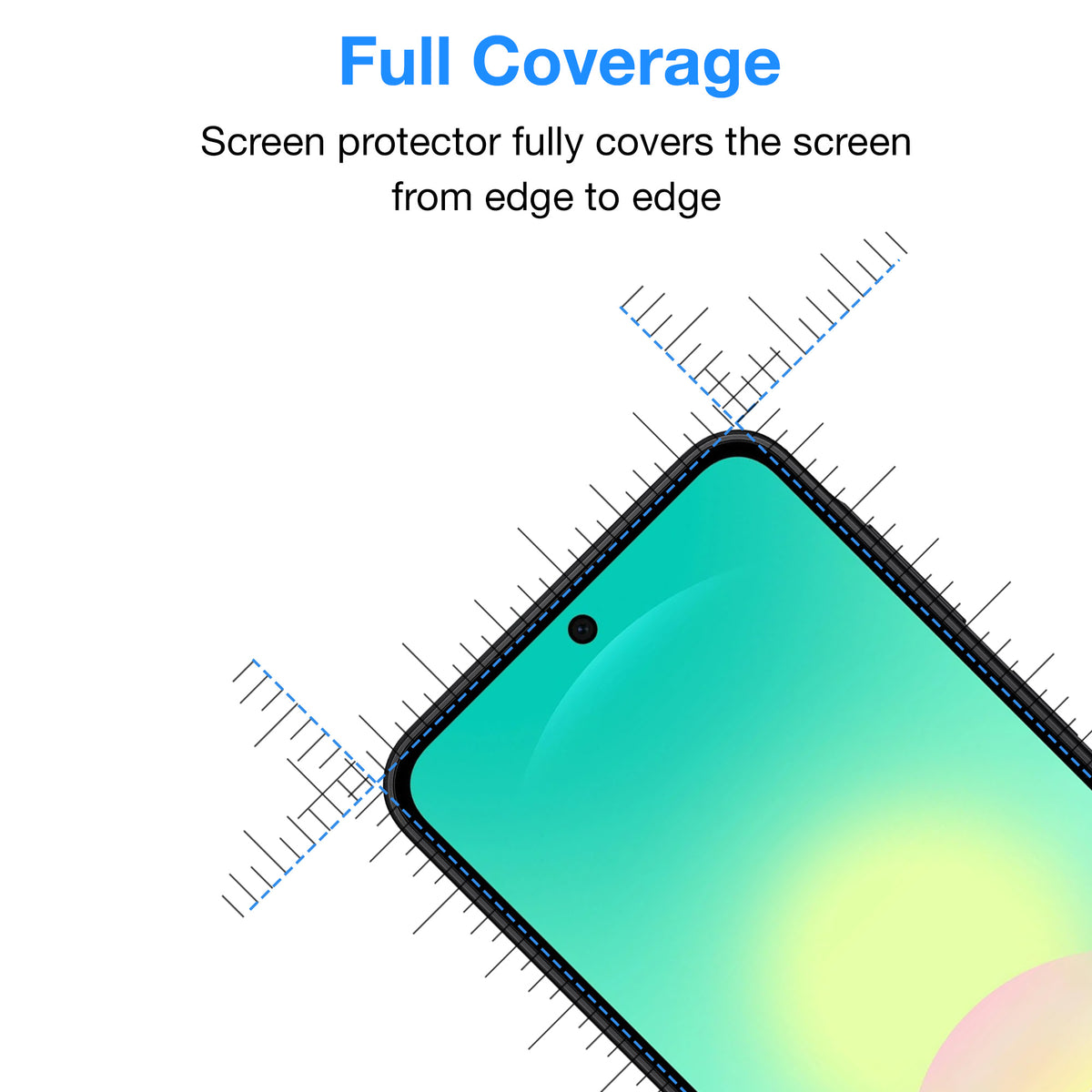 [2 Pack] MEZON Full Coverage Samsung Galaxy A27 5G Tempered Glass Crystal Clear Premium 9H HD Screen Protectors