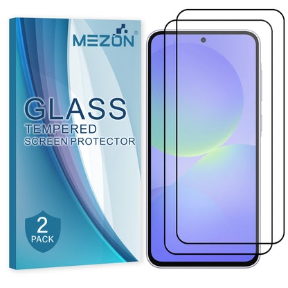 [2 Pack] MEZON Full Coverage Samsung Galaxy A36 5G Tempered Glass Crystal Clear Premium 9H HD Screen Protector