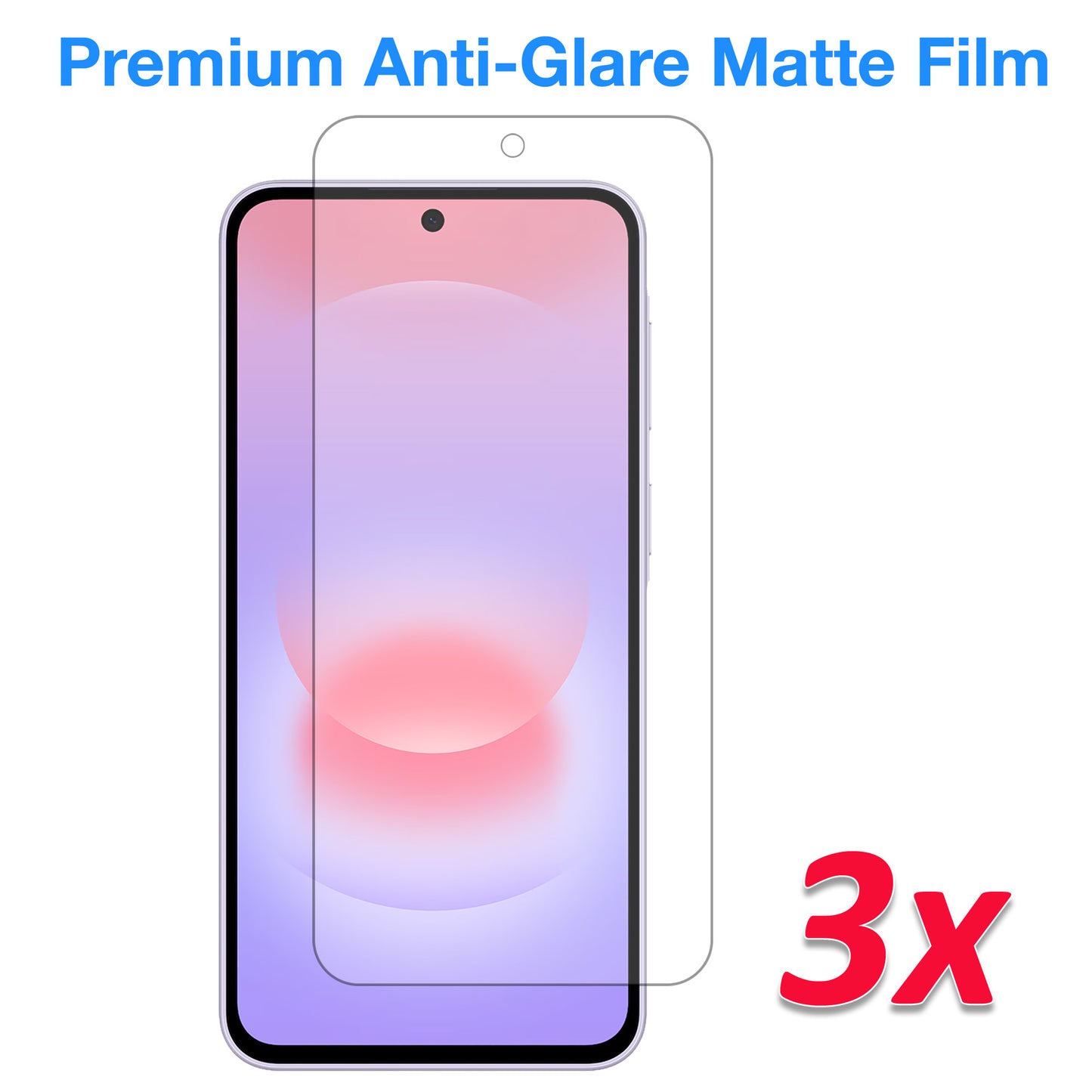 [3 Pack] MEZON Samsung Galaxy A37 5G Anti-Glare Matte Screen Protector Case Friendly Film (Galaxy A37 5G, Matte)