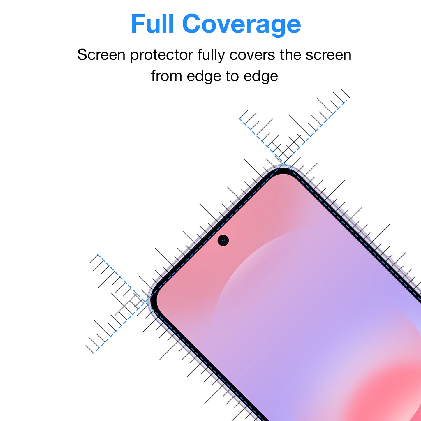 [3 Pack] MEZON Samsung Galaxy A37 5G Premium Hydrogel Clear Edge-to-Edge Full Coverage Screen Protector Fingerprint Sensor Film