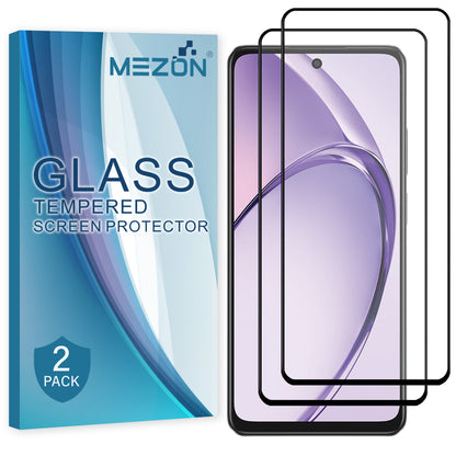 [2 Pack] MEZON Full Coverage Tempered Glass for OPPO A40 4G Crystal Clear Premium 9H HD Screen Protector (OPPO A40 4G, 9H Full)