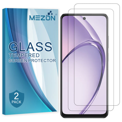 [2 Pack] MEZON Tempered Glass for OPPO A40 4G Crystal Clear Premium 9H HD Case Friendly Screen Protector (OPPO A40 4G, 9H)