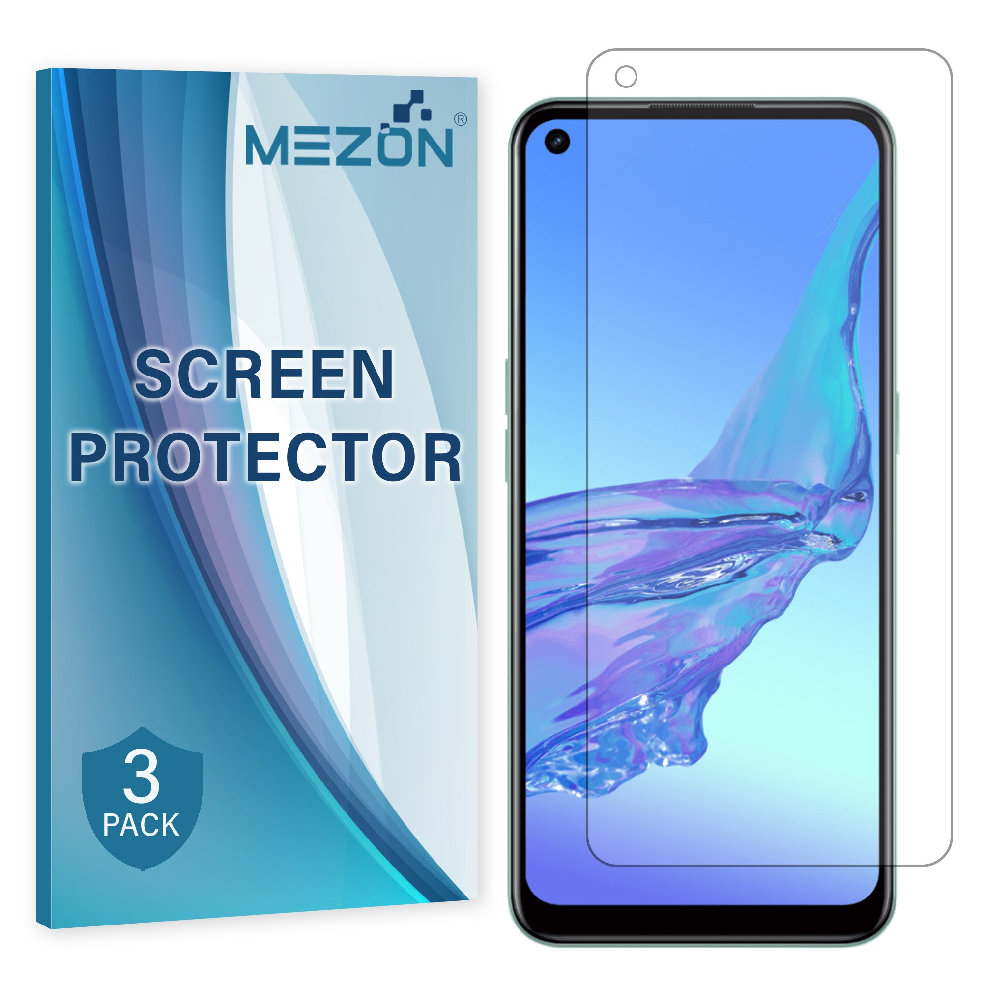 [3 Pack] MEZON OPPO A53 Clear Edge-to-Edge Hydrogel Film