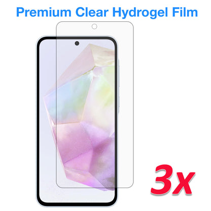 [3 Pack] MEZON Samsung Galaxy A55 5G Premium Hydrogel Clear Edge-to-Edge Full Coverage Screen Protector Fingerprint Sensor Film